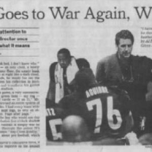New York Times newspaper, Holiday Film section, Front page -11/99 (Dennis Jay Funny; left, Al Pacino; top)