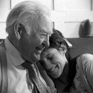 Sir Donald Sinden and Carys Watford on set of Blowing Dandelions 2011