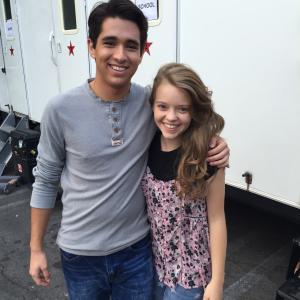 Kyle on set with actress Jade Pettyjohn of their new film, Girl Flu, written and directed by Dorie Barton