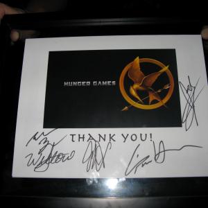 Signed Hunger Games Memorabilia property of Agent Lorinda Couch, MAD Talent Agency at Modern Film Festival ©2012 Unique Casting®'s Kay Duncan, Casting Director