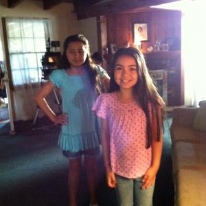 Laura Krystine and Catalina Furra on set of Americas Most Wanted