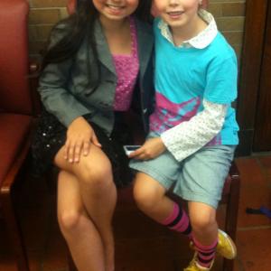 Laura Krystine  Loreto Peralta on set of feature film Instructions Not Included