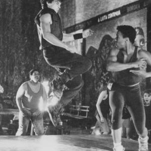 Still of Jason Gedrick, Troy Byer and Alexis Cruz in Rooftops (1989)