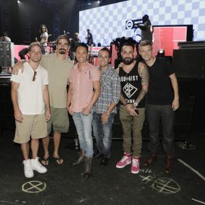 Adrian Voo and The Backstreet Boys (Brian Littrell, Kevin Richardson, Howie Dorough, A.J. McClean, Nick Carter)