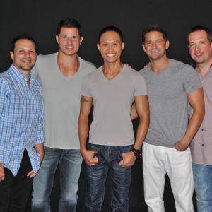 Adrian Voo and 98 Degrees (Drew Lachey, Nick Lachey, Jeff Timmons, Justin Jeffre)