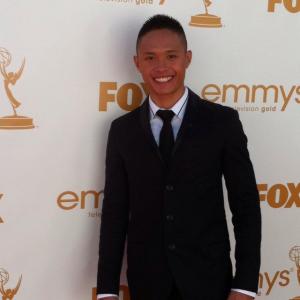 LOS ANGELES, CA - Adrian Voo attends the 63rd Primetime Emmy Awards.