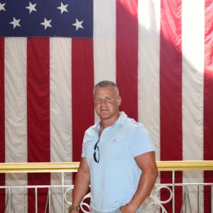 Zoltan Kovacs with the American Flag on 4th. of July in Las Vegas