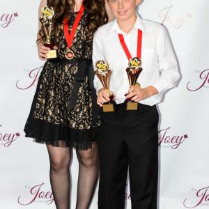 Katherine Evans and Rowan Longworth at event of The Joey Awards, Vancouver (2014)
