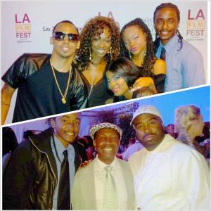 Red carpet of LA Film Fest premiere for our film Life of a King TOP PHOTO from left to right Kevin Hendricks Dolly Gray Ketra Long JaidaIman Benjamin Glenn Fontane BOTTOM PHOTO from left to right Glenn Fontane Eugene Brown Marco PriceBey