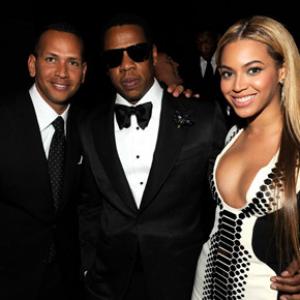 Jay Z, Beyoncé Knowles and Alex Rodríguez