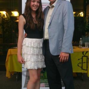 Young rising star, Chloe Gibson with Stephen Gibson (Producer) at the World Premiere of The Callback Queen feature at the 25th Galway Film Fleadh 2013.
