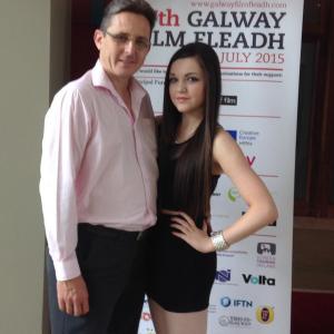 Actress Chloe Gibson with producer Stephen Gibson @ The 27th Galway Film Fleadh