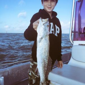 City boy on his 1st fishing trip!