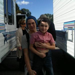 w Dylan Sprayberry on Glee set at Paramount Studios