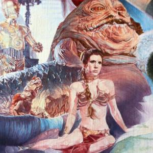 Star wars poster in oil close up