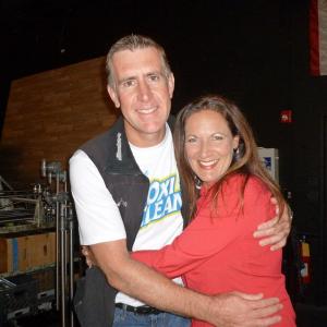 Donna Palm and Oxiclean Pitchman Anthony Sullivan during commercial shoot