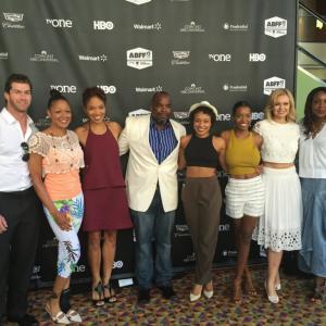 The cast of The Sin Seer at the American Black Film Festival in New York