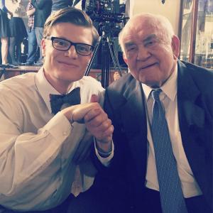 On set with Ed Asner on the feature film LOVE.MEET.HOPE.