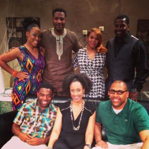 Maurice Johnson with Meet the Williamsons cast