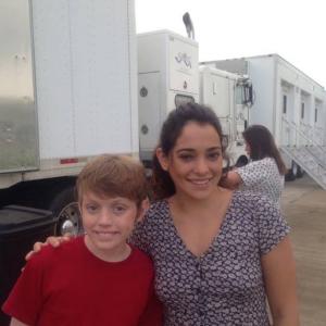 Me - Dickish Cousin with Natalie Martinez on set of Self/less