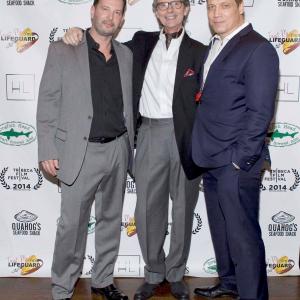 Actors Robert John Keiber Holt McCallany  Christian Keiber at the world premiere of their film Trust Me Im A Lifeguard at the Tribeca Film Festival