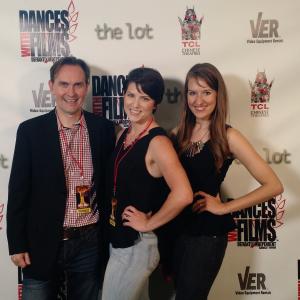 Sarah J. Eagen with writer/director Jeffrey Williams and producer Caity Engler at the 18th Annual Dances With FIlms opening party