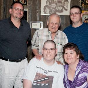 Candy, Mark, Daniel and Christopher Beard with actor (DALLAS star, Ken Kercheval) at a cast and crew meet & greet dinner hosted by Ken for the film, THIS PROMISE I MADE. May 2012