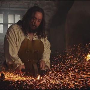 G Paul as medieval blacksmith in a Gillette spec commercial