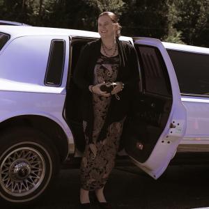 Brenda Jo Reutebuch exiting the limo for the Vanished Premiere
