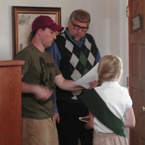 Working with Daniel Roebuck and Ashley Lynn Switzer on the set of T is for Temptation.