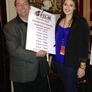 D J Healey and Hillary Healey at 2013 Austin Film Festival where Leaves of the Tree was a second rounder