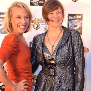 Directorwriter Liz Adams and actress Meredith Thomas attend the Air Collision premiere in Hollywood March 16 2012