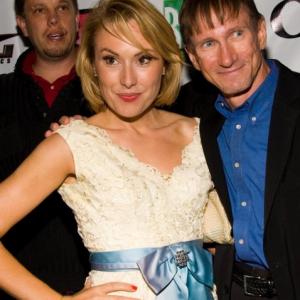 Bill Oberst Jr and Meredith ThomasGuestStars from Lost Tapes reunite on the red carpet for Callous DVD Release Party in Hollywood CA  Also pictured Matt Dean writerproducer of THE DEVIL WITHIN
