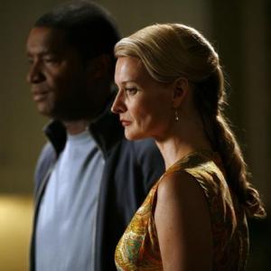 Still of Roger R. Cross and Andrea Powell in The Gates (2010)