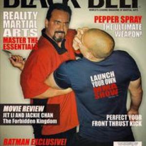 Richard O. Ryan as Richard Ryan on the cover of Black Belt Magazine, where he was also associate editor and wrote a column on Reality Martial Arts for 10 years.