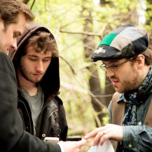 Brett Hays Anthony Buck and Luke Boyce on the set of Even and Odd