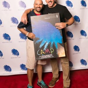 Dan Zelikman and Joey Baez at the premier of Camp at the Tarrytown Music Hall in New York