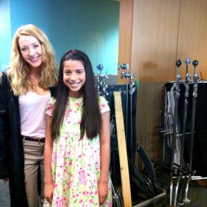 Corale and Jennifer Finnigan on the set of Baby Sellers