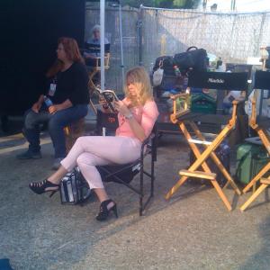Pink Pants on the set of Killing Them Softly
