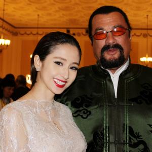 2014 Hollywood Chinese American Film Festival , Crazybarby Leni Lan Yan with Steven Seagal
