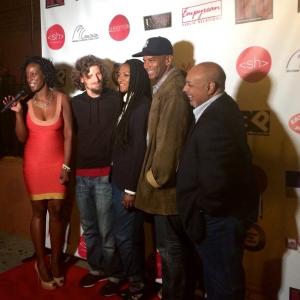 On the red carpet at the 2014 Ocktober Film Festival with the director and cast of A SHORT VISIT directed by Miki Benyamini