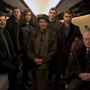 Still of Michael Caine Woody Harrelson Lizzy Caplan Jesse Eisenberg Daniel Radcliffe Mark Ruffalo and Dave Franco in Now You See Me 2 2016