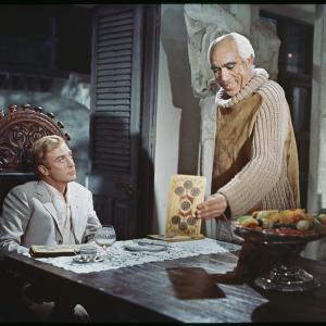 Still of Anthony Quinn and Michael Caine in The Magus 1968