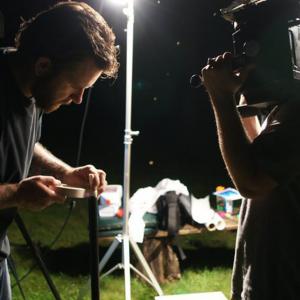 Dillon Bakke & Dan Huiting on set of Cloud Cult's 'You'll Be Bright' music video. Summer 2010