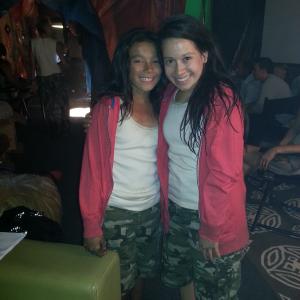 Gianna Gomez and Brenda Garcia as her stunt double on Catching Firefies