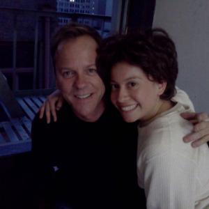Kiefer Sutherland and Brenda Garcia as Jakes double on Touch
