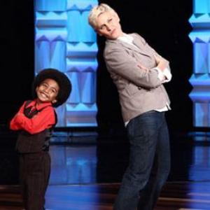 Miles Brown dances  poses with Ellen DeGeneres