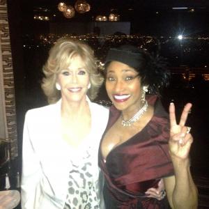 Jane Fonda and Pamella DPella  Peace Up! PreEmmys Cocktails