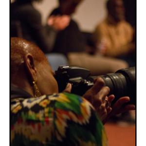Pamella DPella shooting for BAD West Black Association of Documentary Filmmakers