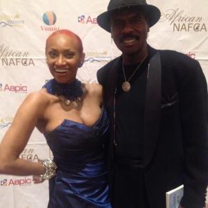 Pamella DPella and Steven Williams the African NAFCA Awards Their movie Who Killed Soul Glow? was nominated for best comedy 2015